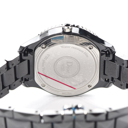 Christian Dior Stainless Steel Ceramic Diamond 33mm Dior VIII Quartz Watch Black 4 of 6
