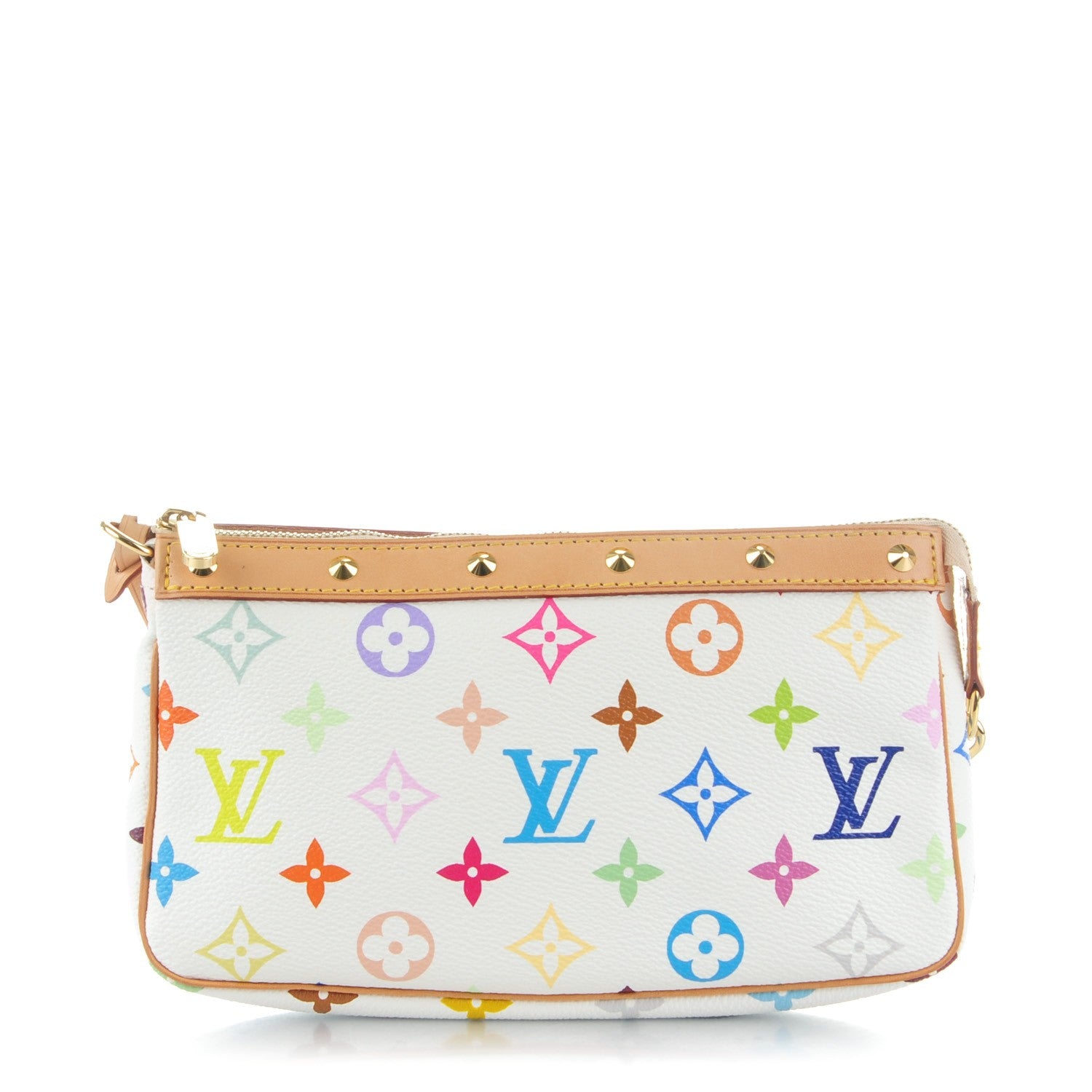 Louis Vuitton Monogram Multicolor Pochette Accessories White 1 of 8