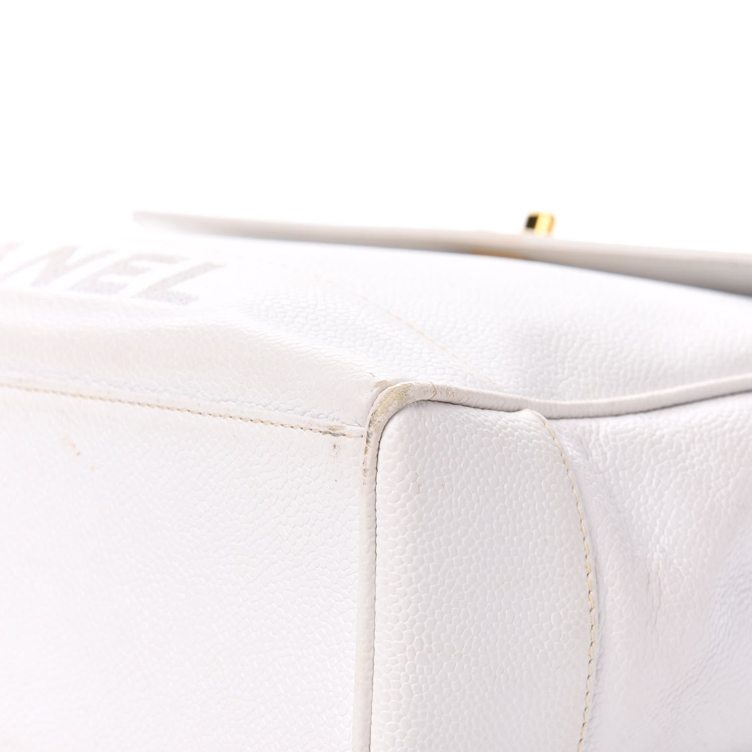 Chanel Caviar Flap Shoulder Bag White 16 of 20