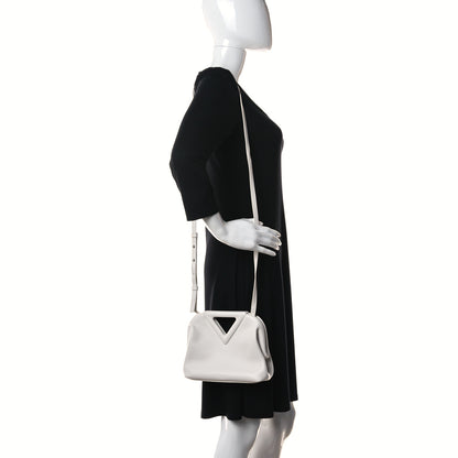 Bottega Veneta Calfskin Small The Point Triangle Bag Chalk 2 of 13