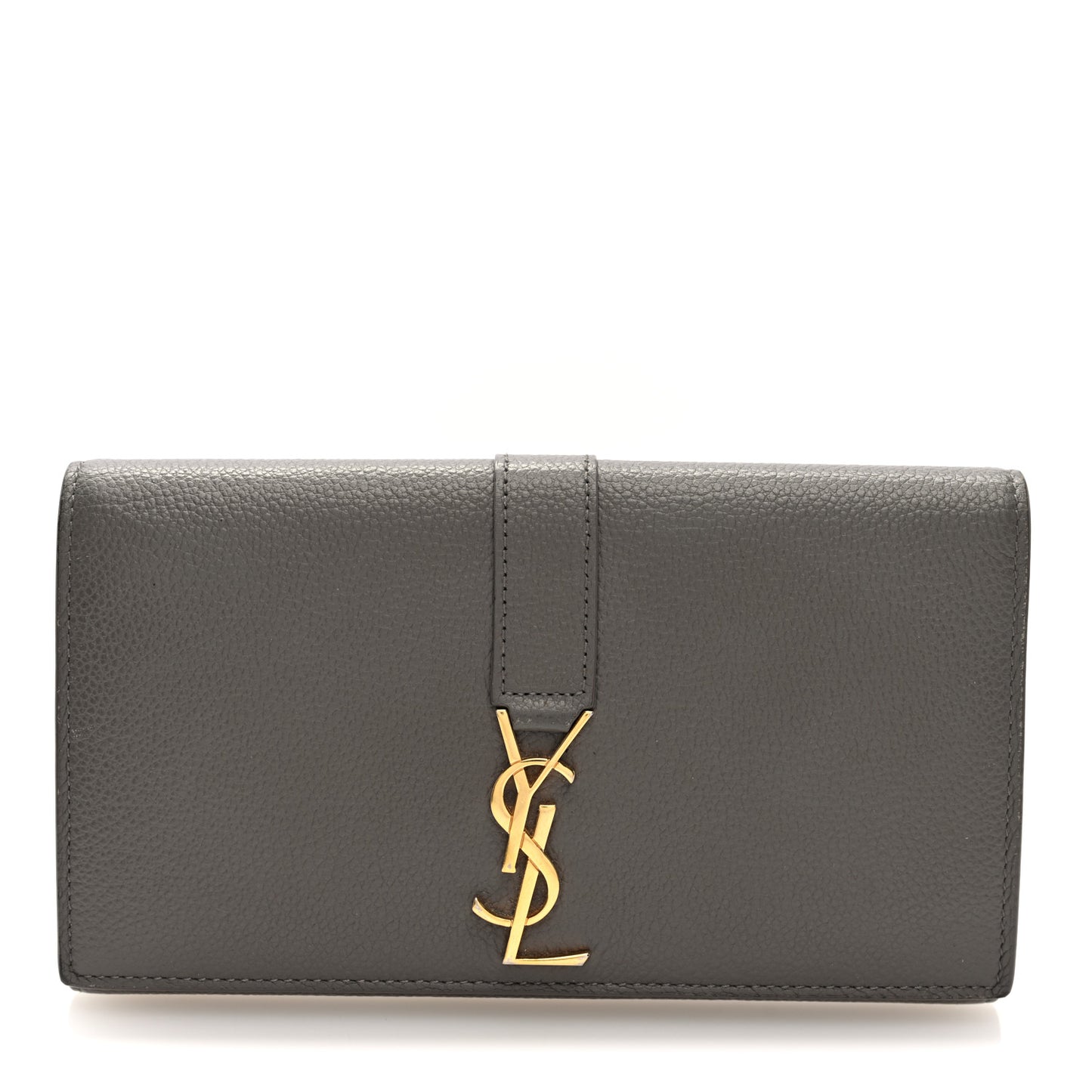 Grained Calfskin Monogram Large Flap Wallet Earth