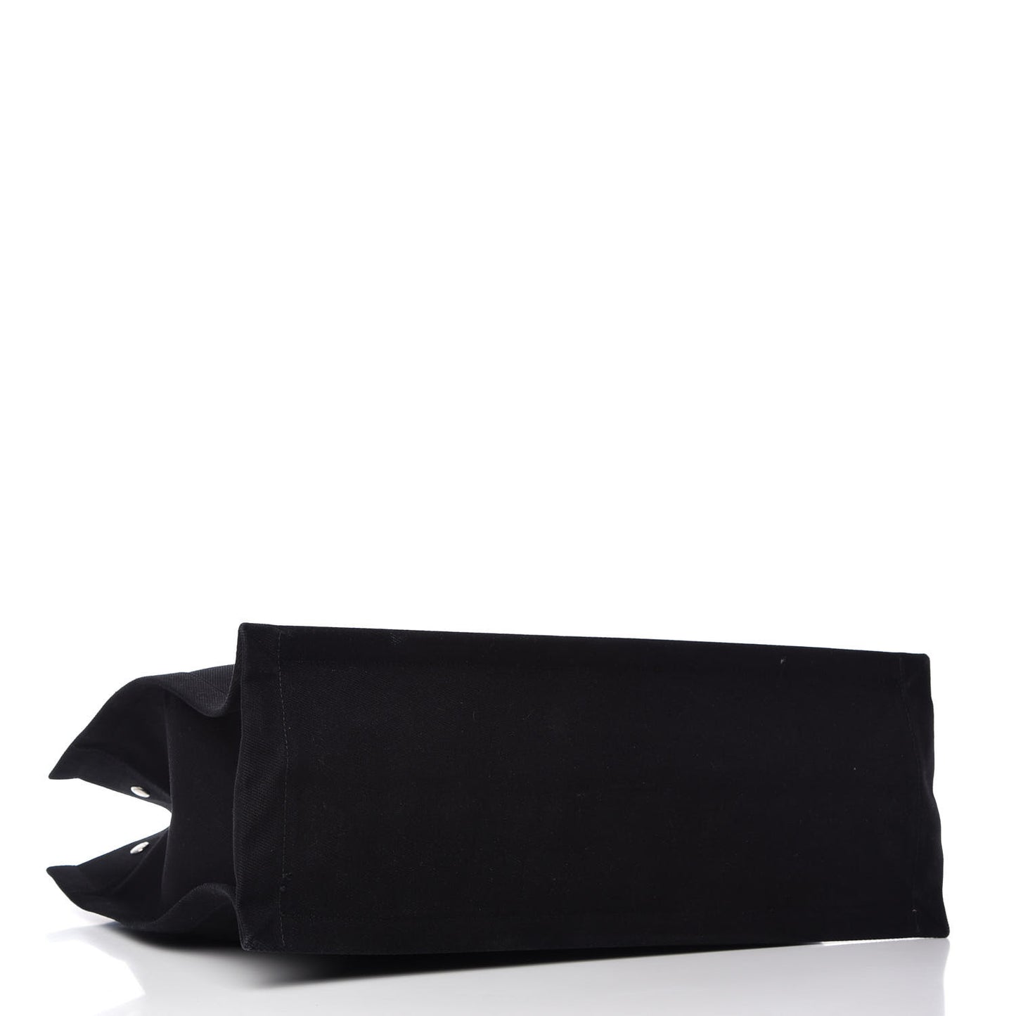 Linen Calfskin Rive Gauche Tote Black