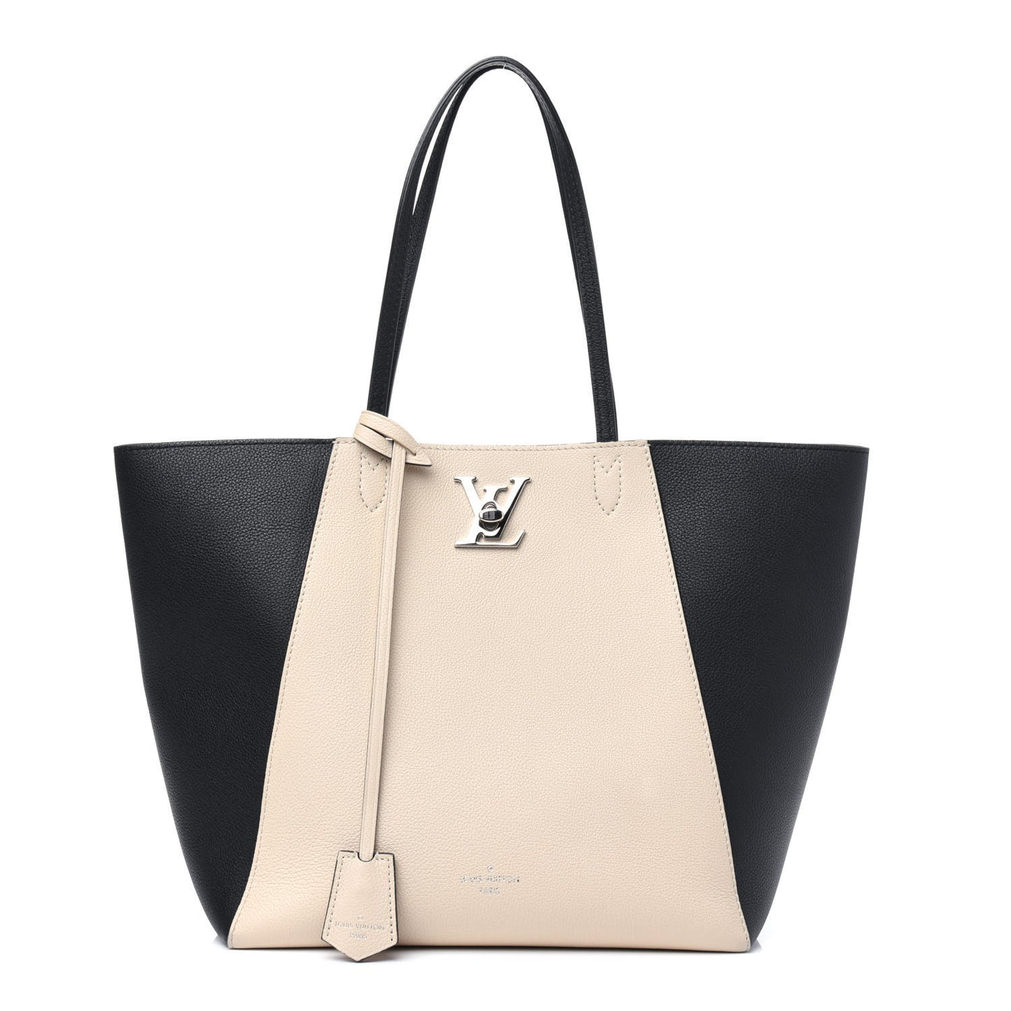 Calfskin Lockme Cabas Vanille Black