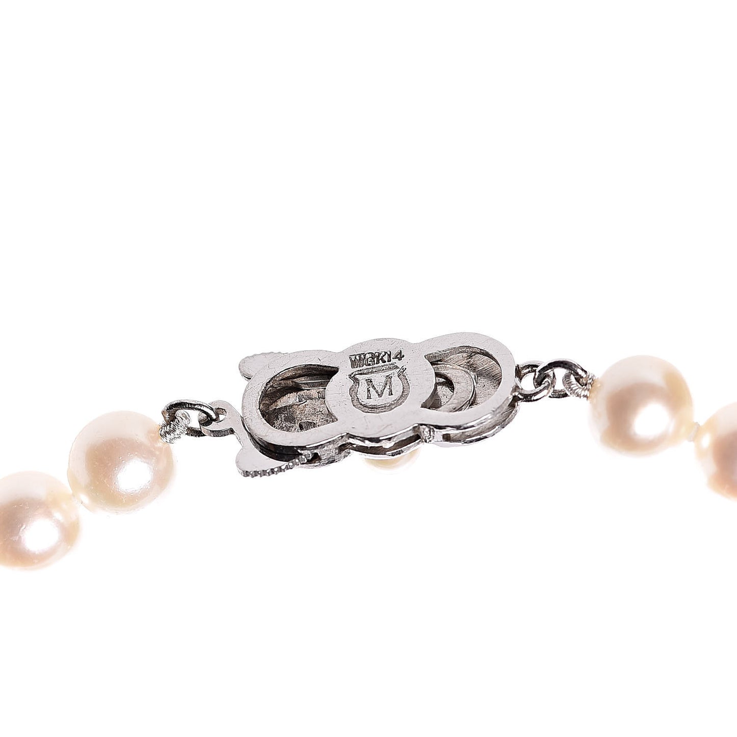 14K White Gold Akoya Pearl 6-6.5mm Strand Necklace 22"