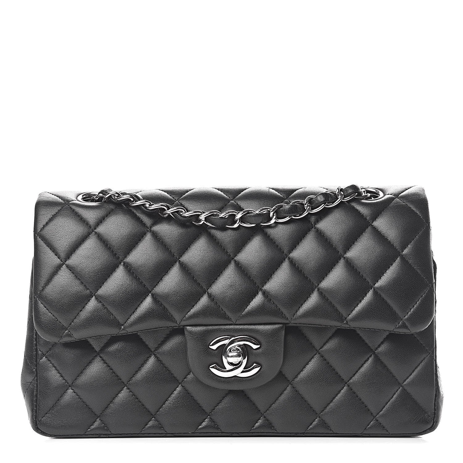 Chanel Lambskin Quilted Small Double Flap Black 1 of 10