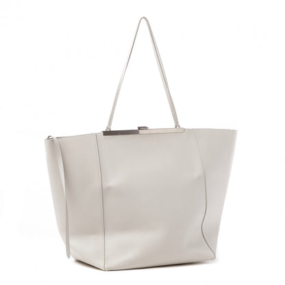 Celine Calfskin Clasp Horizontal Cabas White 2 of 7