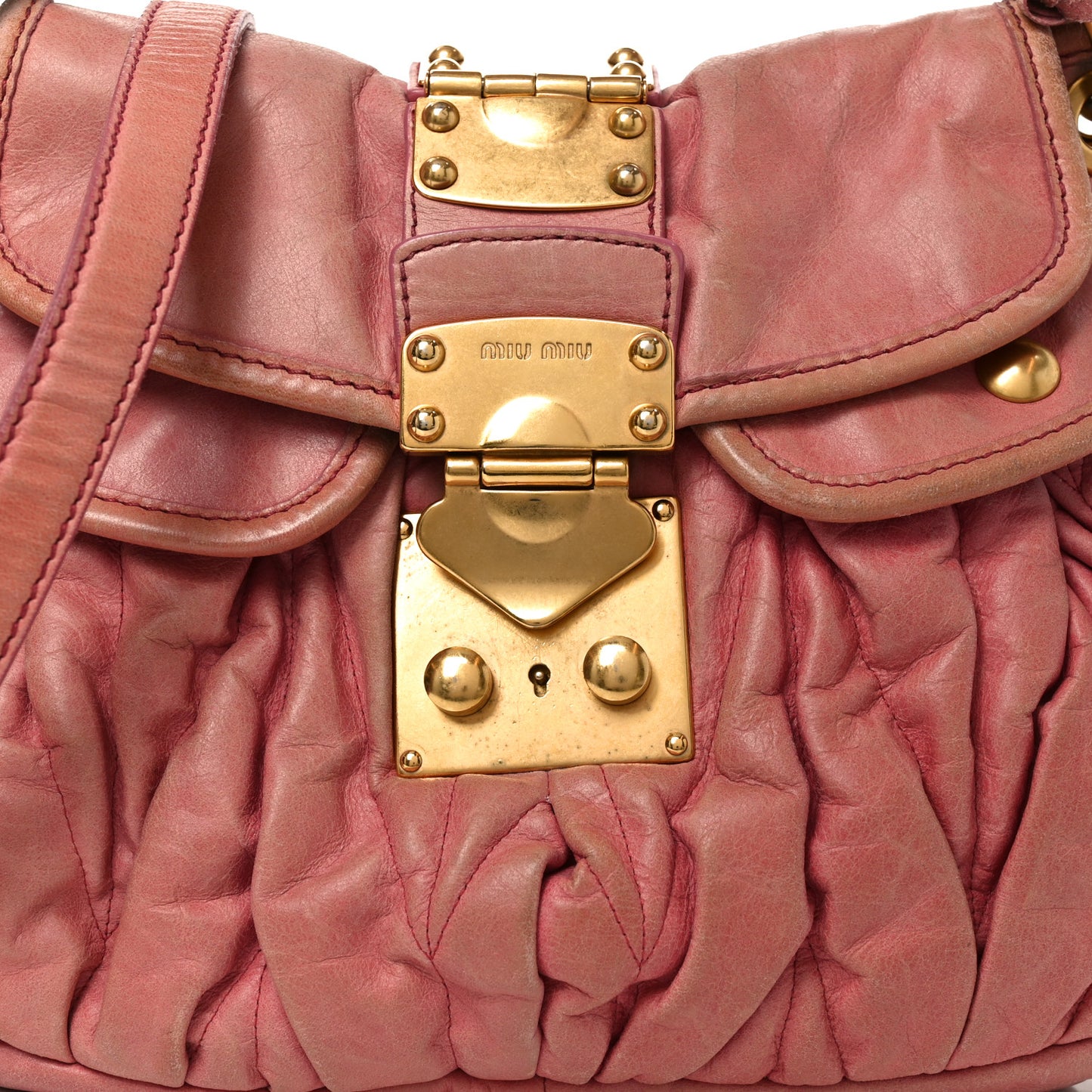 Nappa Matelasse Lux Coffer Hobo Begonia