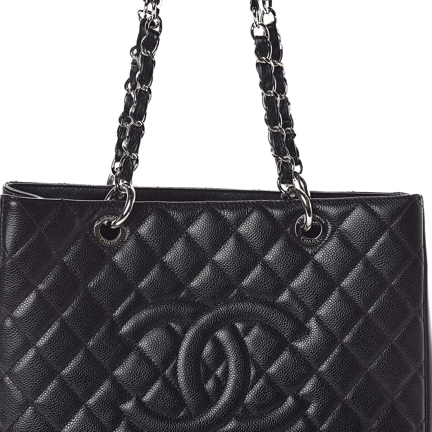 Chanel Caviar Quilted Grand Shopping Tote GST Black 8 of 10