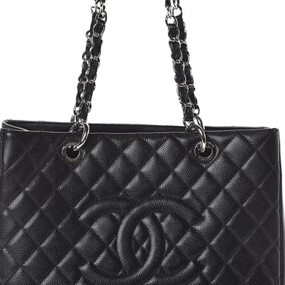Chanel Caviar Quilted Grand Shopping Tote GST Black 8 of 10