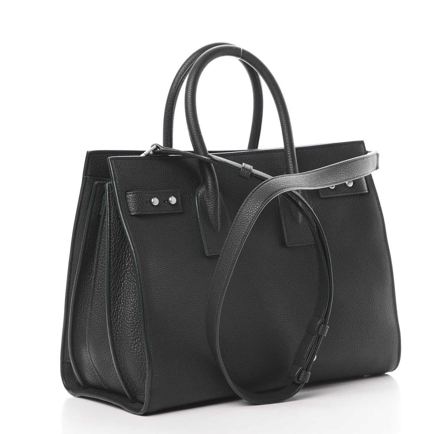 Grained Calfskin Small Supple Sac De Jour Dark Vert