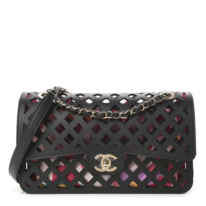 Chanel Lambskin Sea Through Flap Black Multicolor 1 of 13