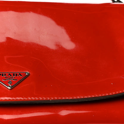 Prada Spazzolato Flap Shoulder Bag Rosso 19 of 26