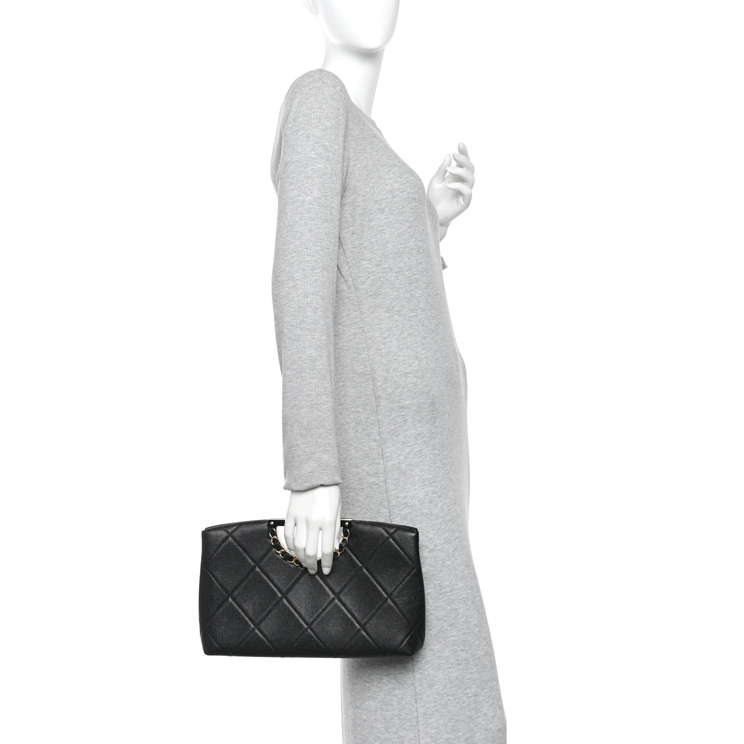 Chanel Caviar Quilted A Real Catch Clutch Black 2 of 11