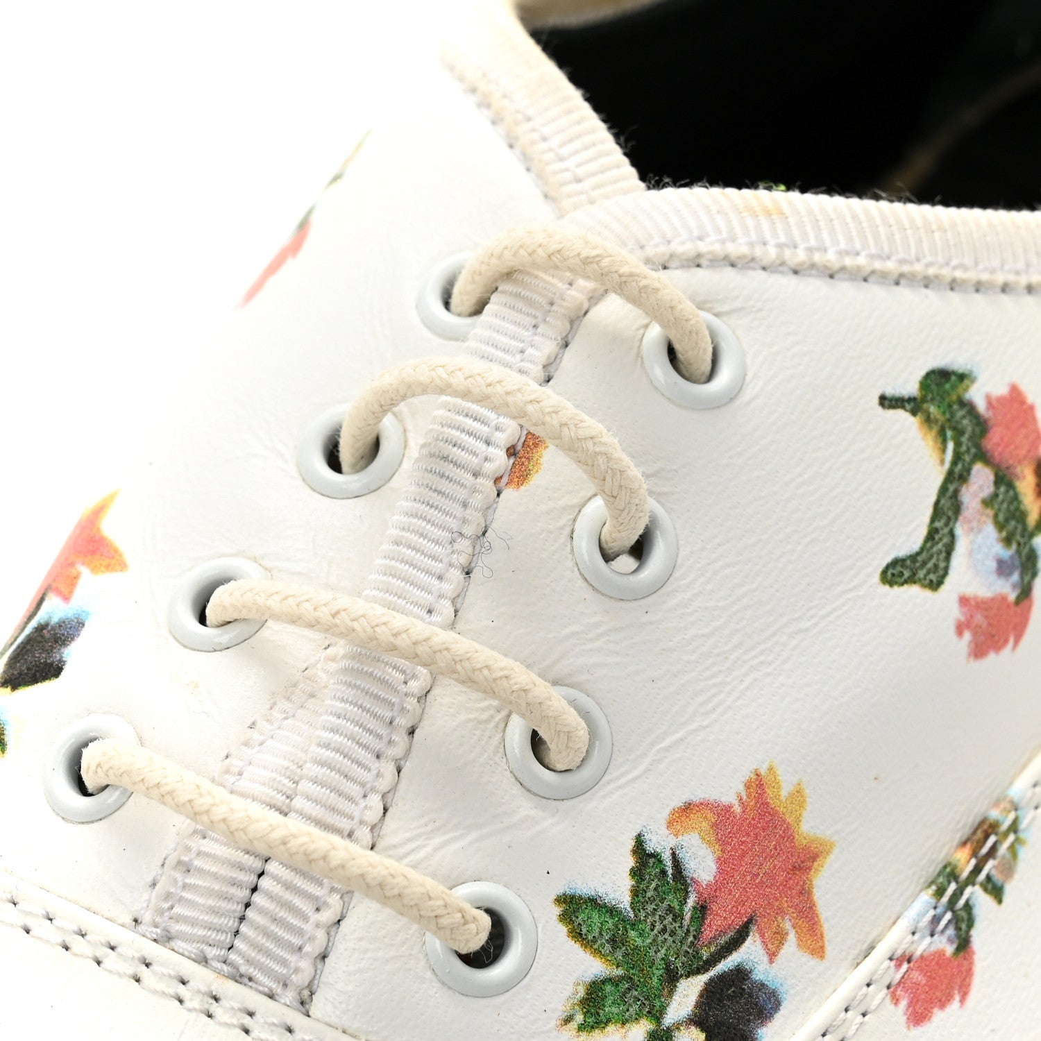 Saint Laurent Floral Print Lace Up Espadrilles 39 White 11 of 11