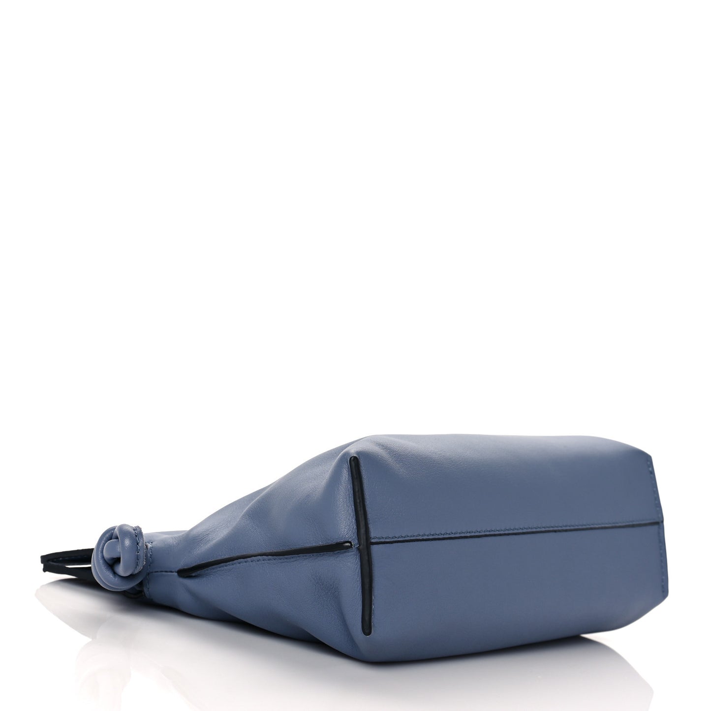 Calfskin Mini Flamenco Knot Bag Indigo Tan