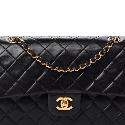 Chanel Lambskin Quilted Medium Double Flap Black 13 of 14