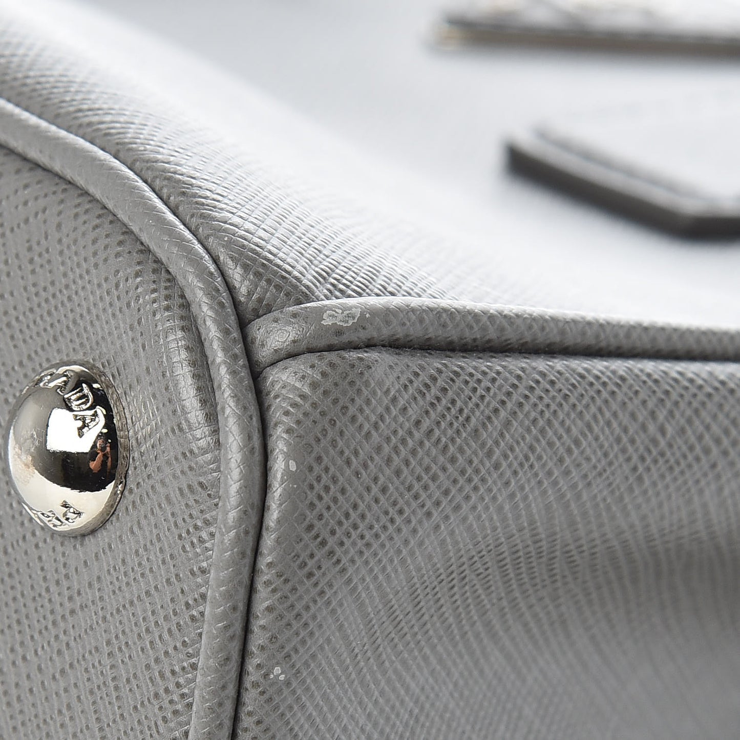 Saffiano Mini Galleria Double Zip Tote Marmo