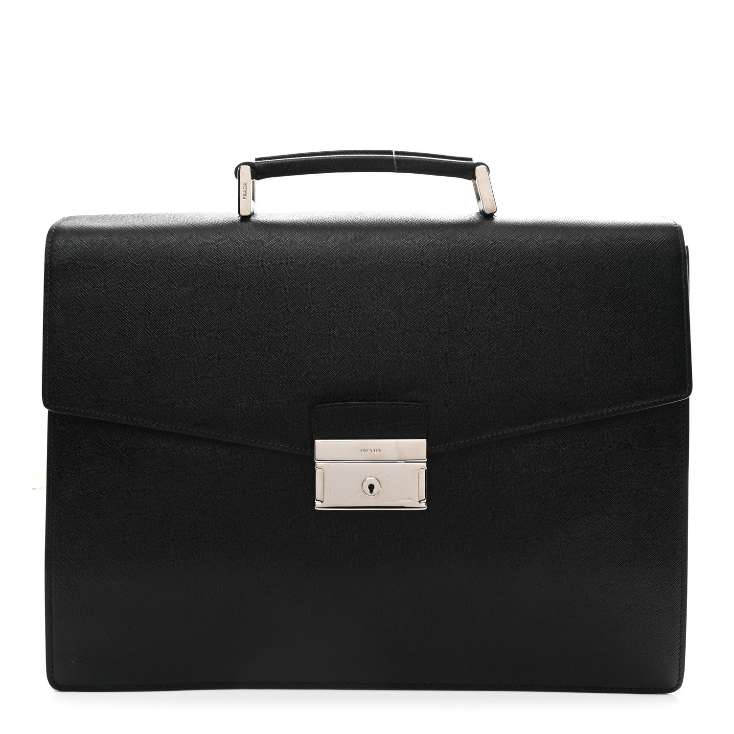 Prada Saffiano Briefcase Black 1 of 11