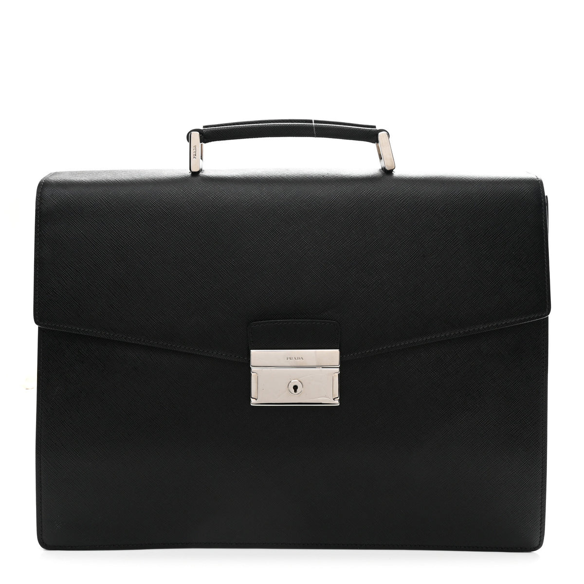 Prada Saffiano Briefcase Black 1 of 11