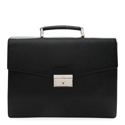 Prada Saffiano Briefcase Black 1 of 11