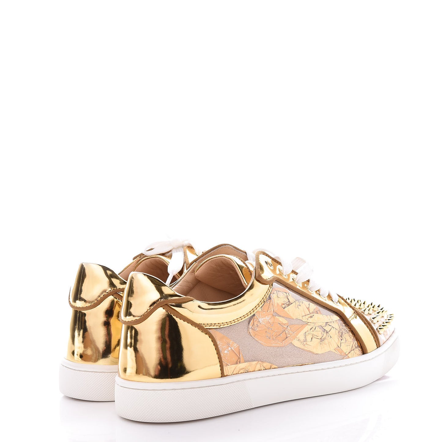 Ruban Calfskin Mens Seavaste Flat Sneakers 44 Gold