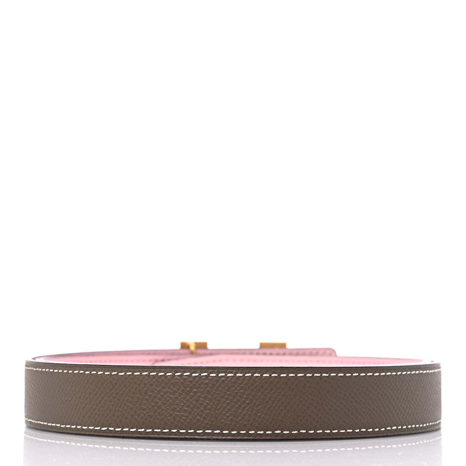 Hermes Epsom Swift 24mm Mini Constance H Belt 85 34 Etoupe Rose Sakura 2 of 5