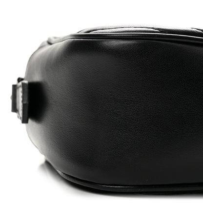 Gucci Calfskin Matelasse Monochrome Small GG Marmont Chain Shoulder Bag Black 9 of 12