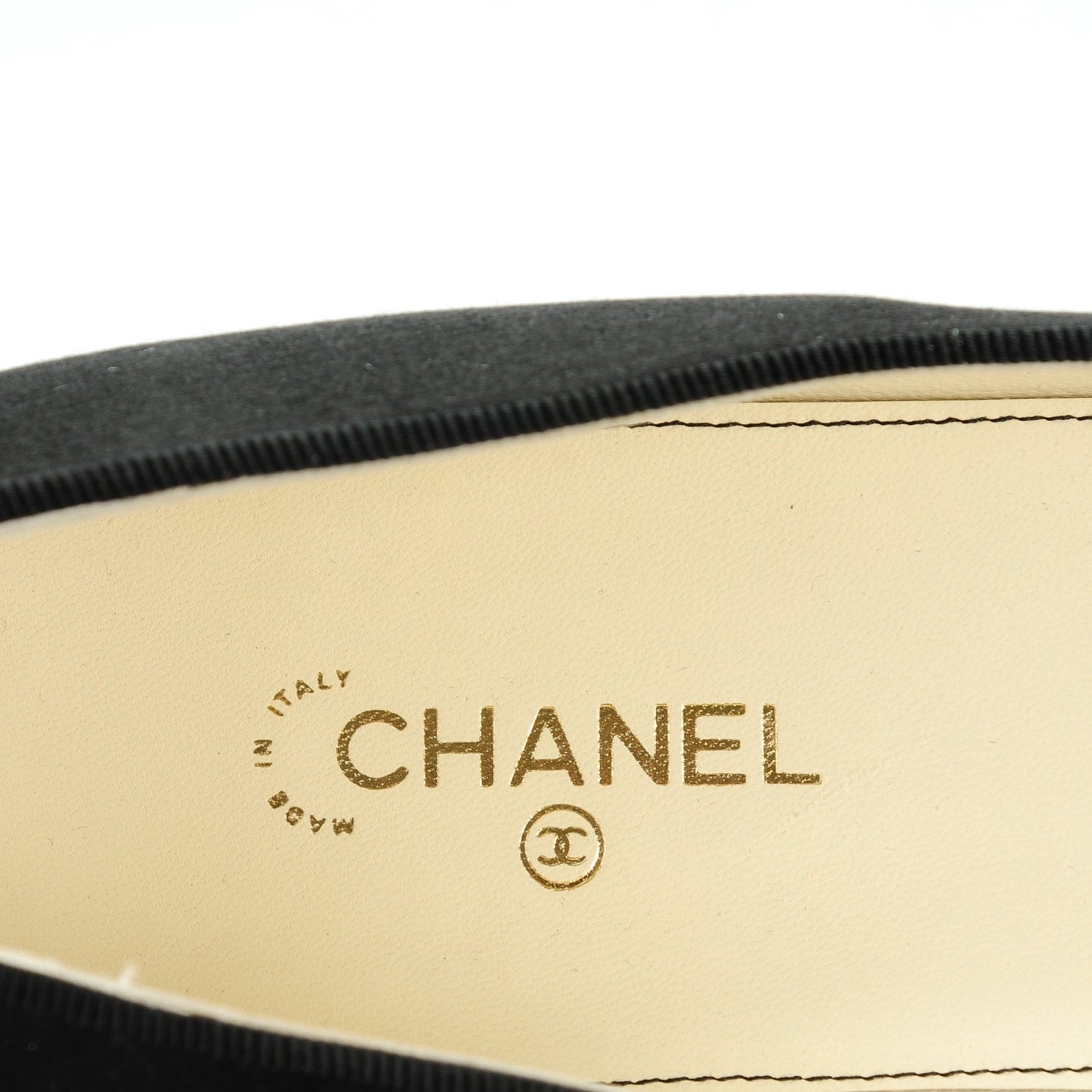 Satin Pearl Bow Ballerina Flats 41 Black