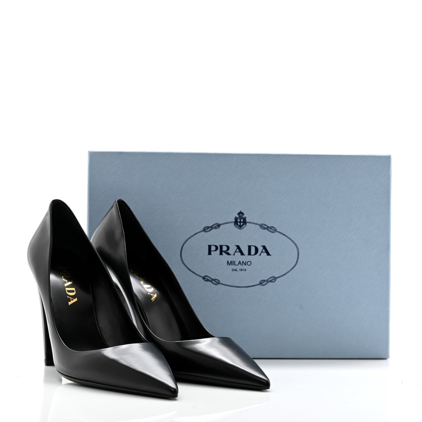 Spazzolato Pointed Toe Pumps 38 Black