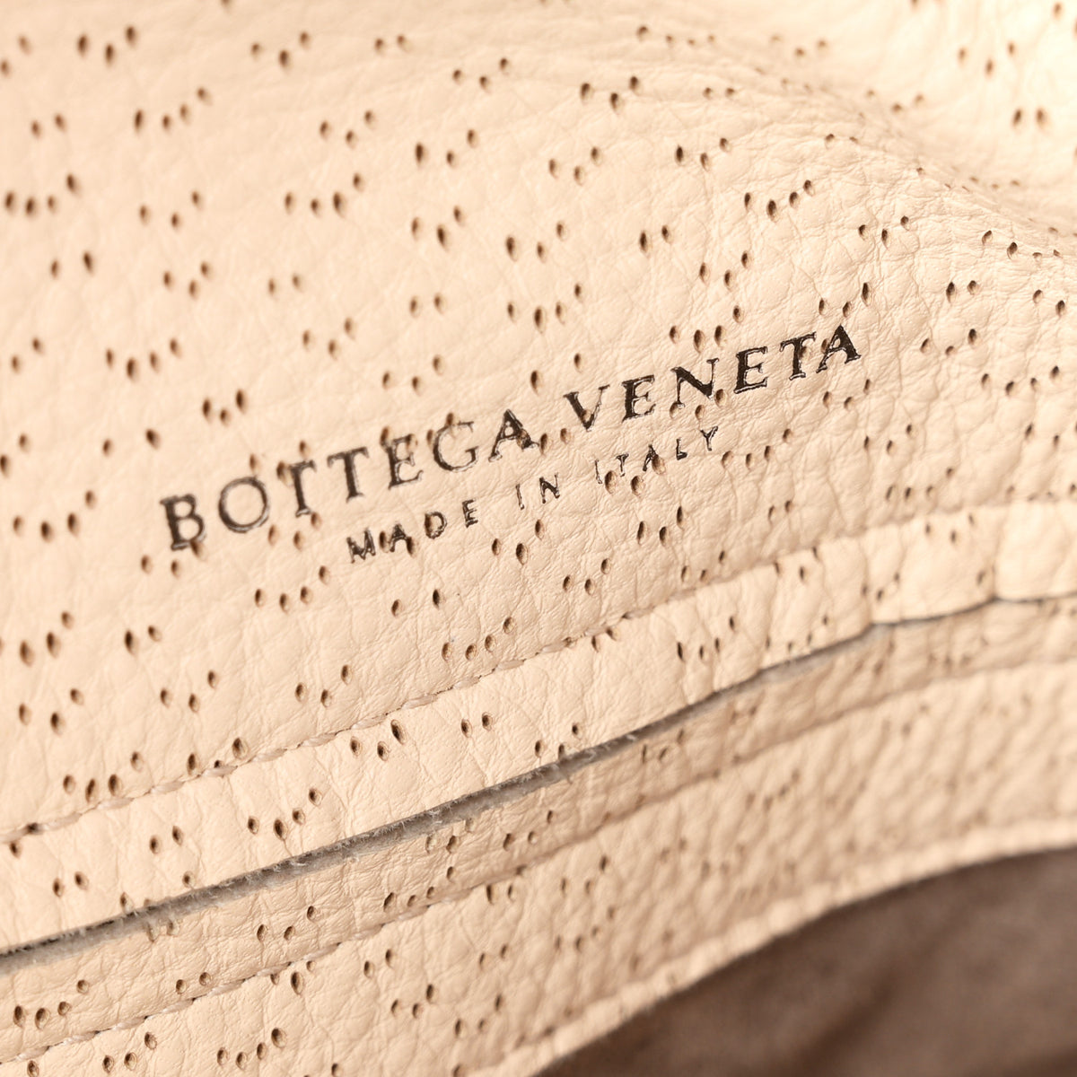 Bottega Veneta Cervo Deerskin Perforated Pekary Hobo Cream 6 of 10