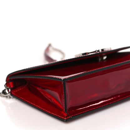 Christian Louboutin Metallic Calfskin Loubi54 Crossbody Clutch Red 7 of 8