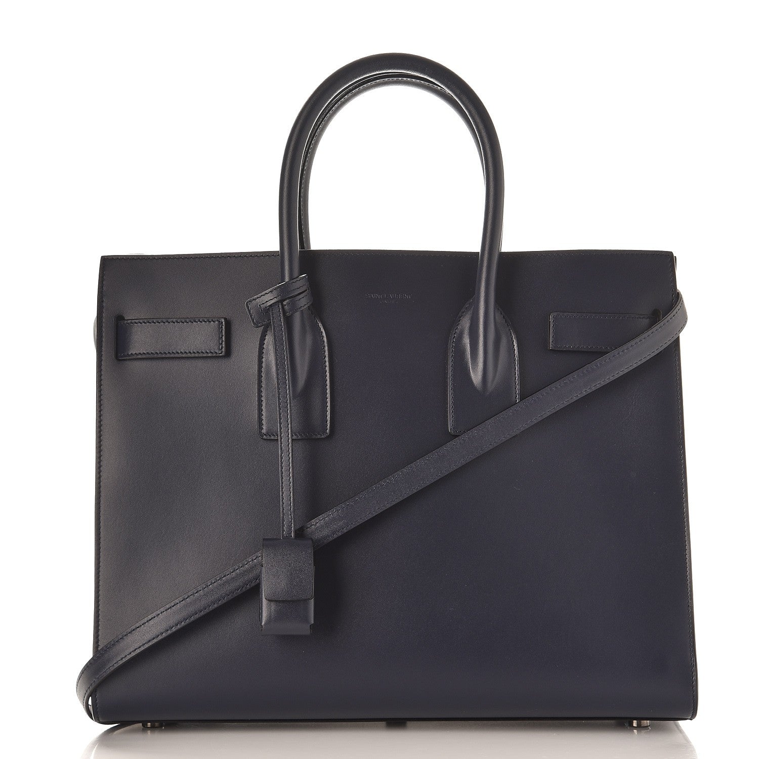 Saint Laurent Smooth Calfskin Small Double Face Sac De Jour Marine Black 1 of 9