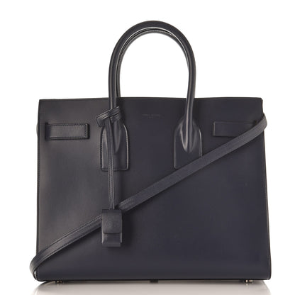 Saint Laurent Smooth Calfskin Small Double Face Sac De Jour Marine Black 1 of 9
