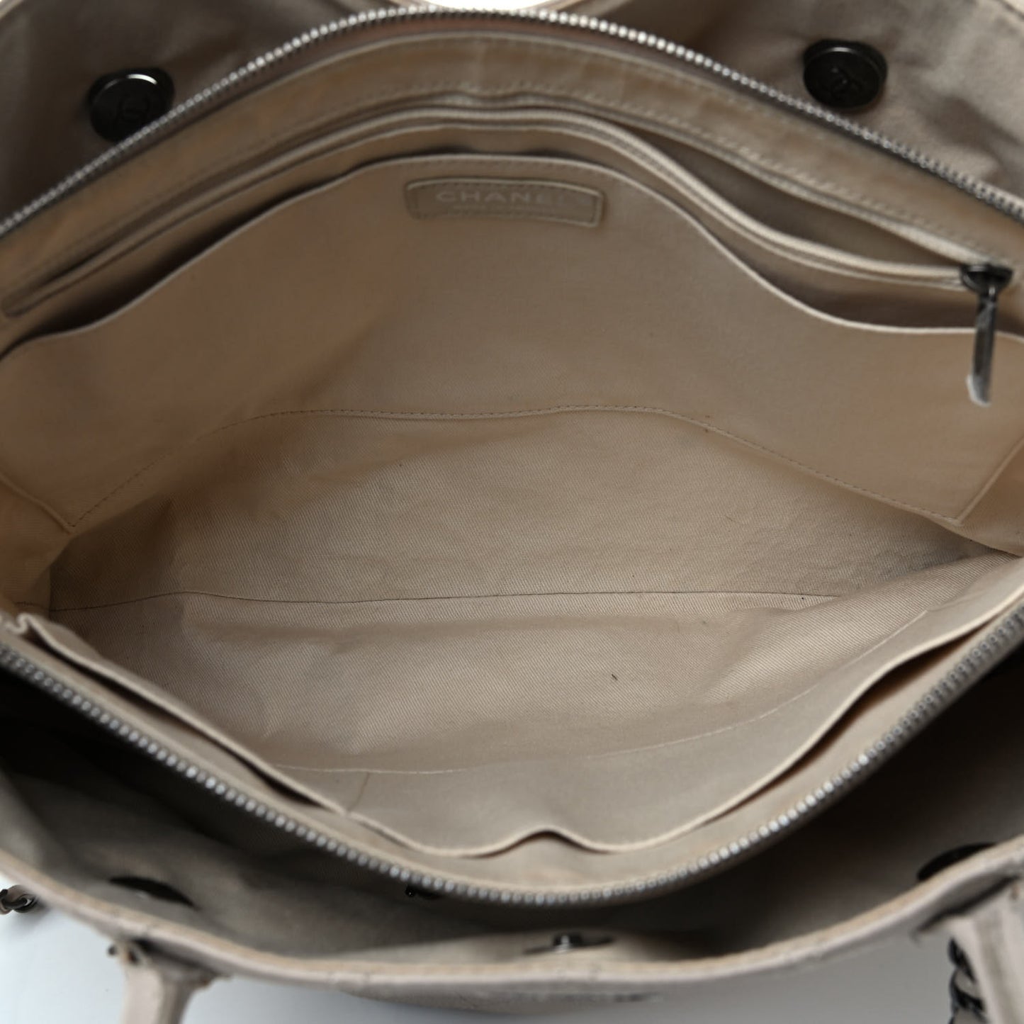 Grained Vegetal Calfskin Urban Shopping Tote Beige