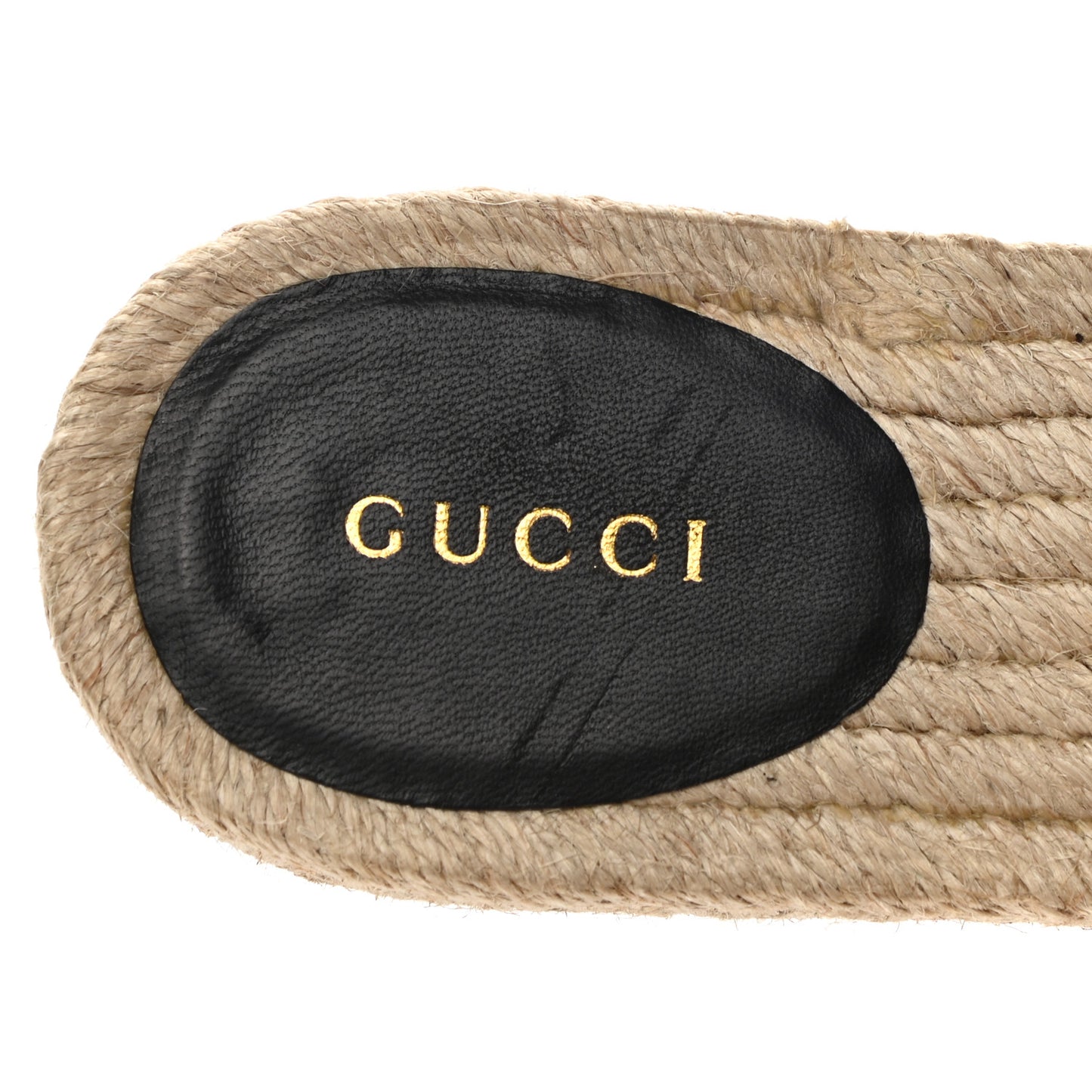 Nappa Matelasse GG Marmont Espadrille Slide Sandals 37 Black