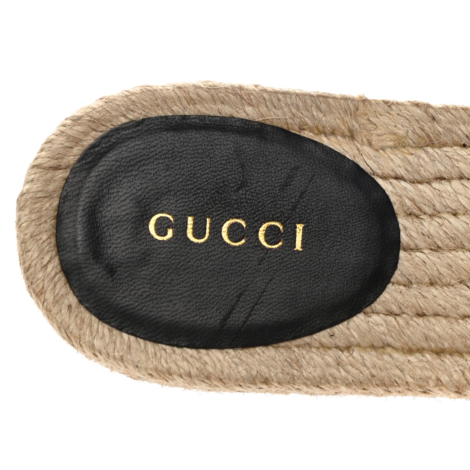 Gucci Nappa Matelasse GG Marmont Espadrille Slide Sandals 37 Black 6 of 10