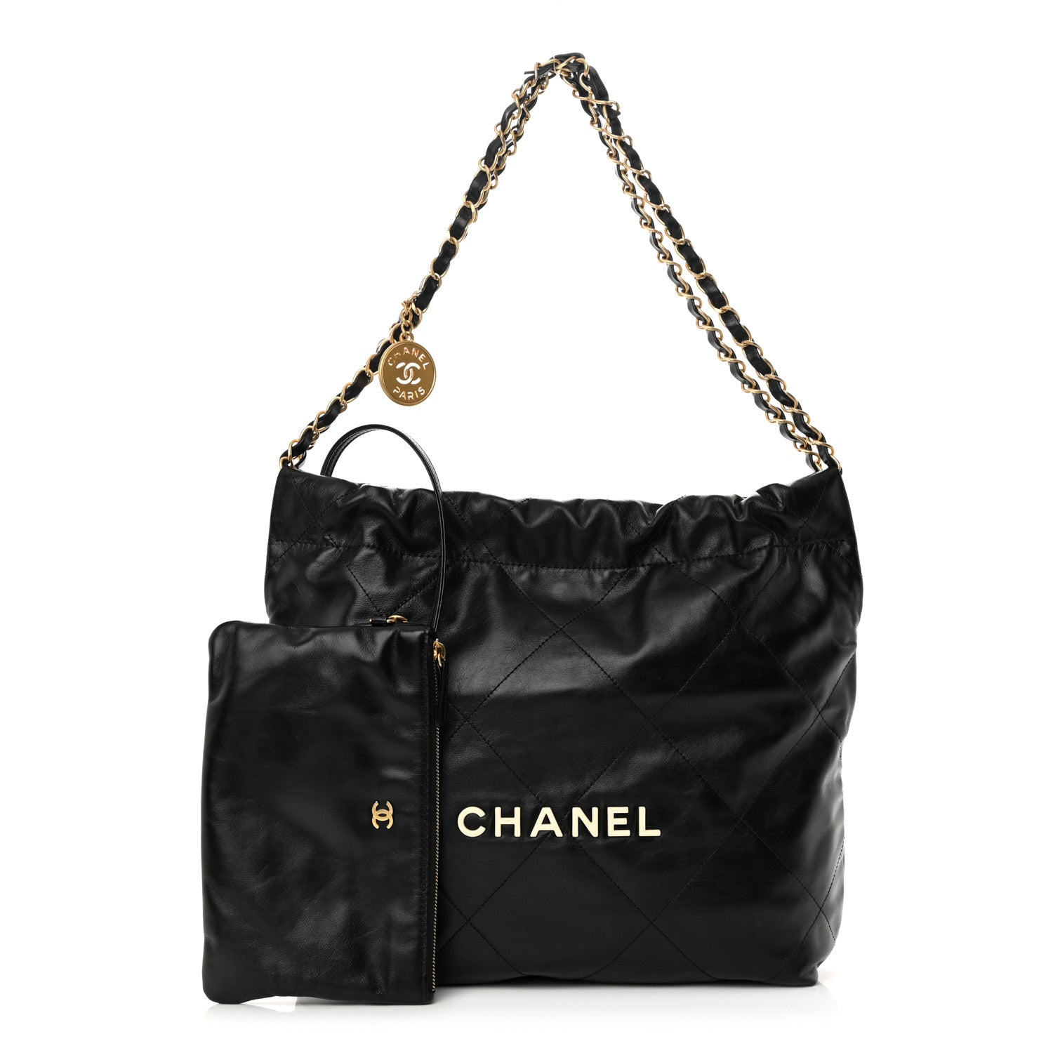 Chanel Calfskin Quilted Small Chanel 22 Black 1 of 11