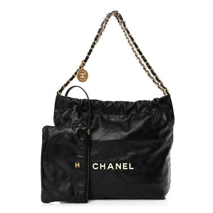 Chanel Calfskin Quilted Small Chanel 22 Black 1 of 11