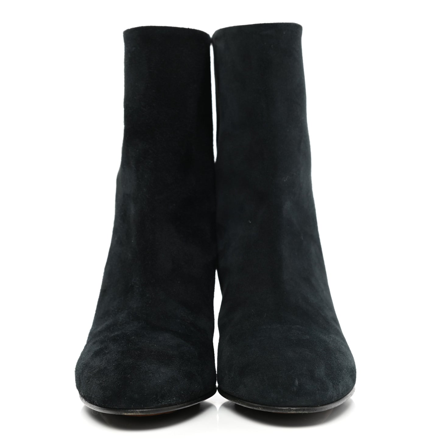 Suede Calfskin CC Short Boots 38.5 Black