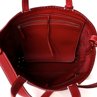 Delvaux Taurillon Le Pin Tote Scarlet Red 5 of 9