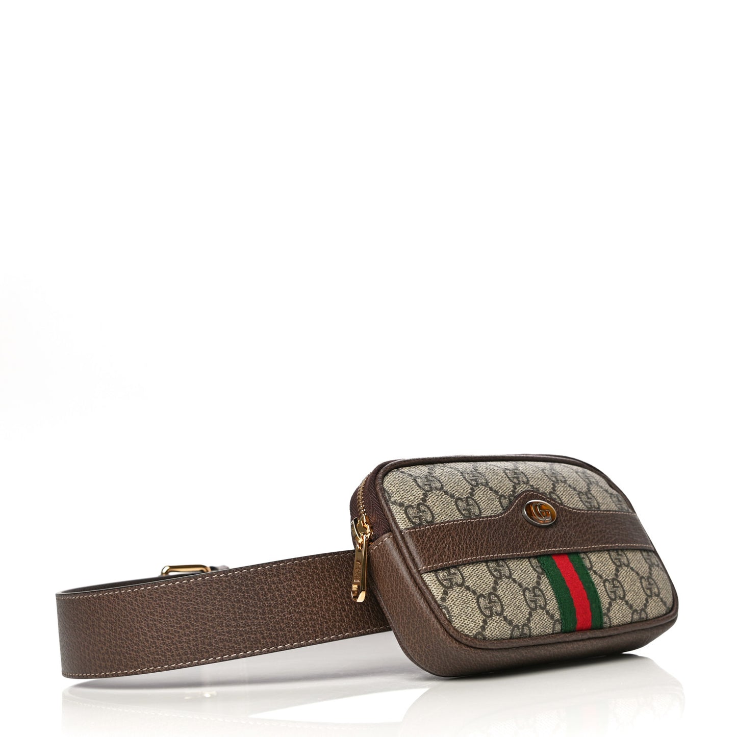 GG Supreme Monogram Ophidia Belted iPhone Case 95 39 Dark Brown