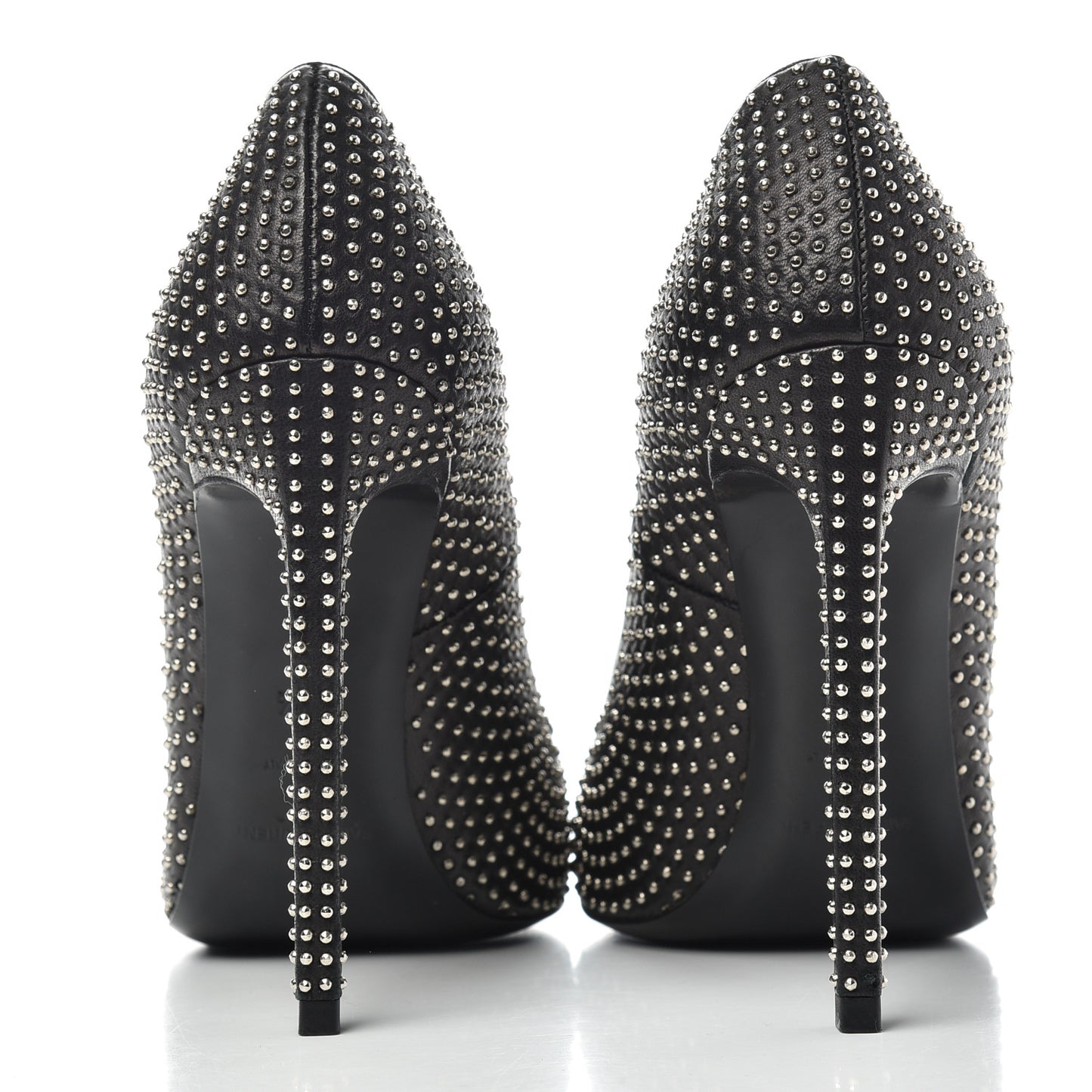 Calfskin Micro Studded 110 Pumps 36.5 Black