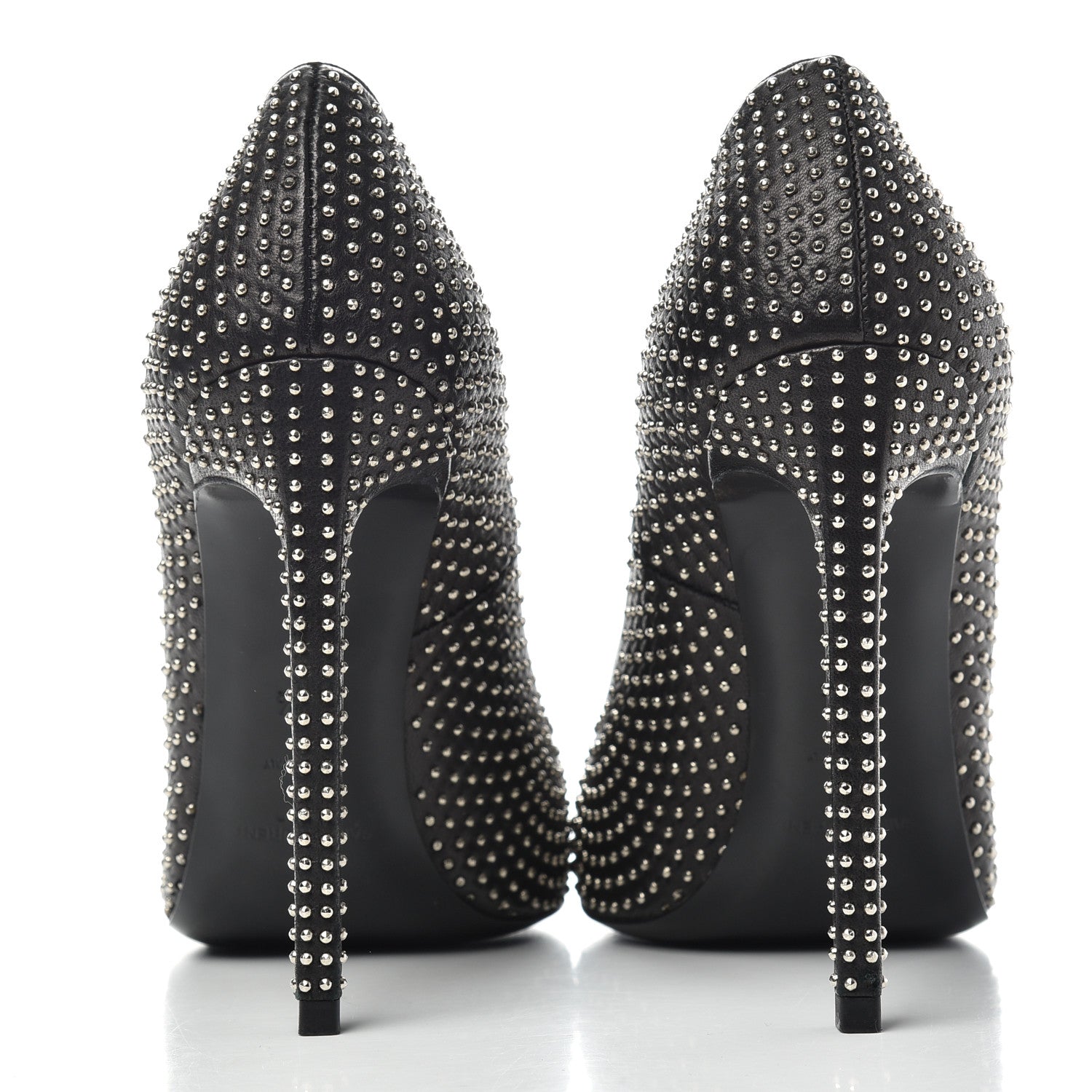 Saint Laurent Calfskin Micro Studded 110 Pumps 36.5 Black 7 of 10