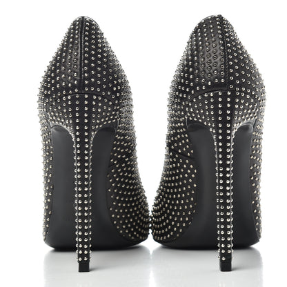 Saint Laurent Calfskin Micro Studded 110 Pumps 36.5 Black 7 of 10