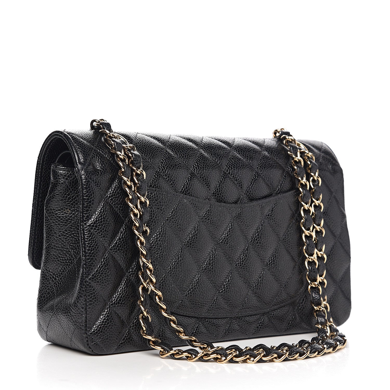 Chanel Caviar Quilted Medium Double Flap Black 2 of 14