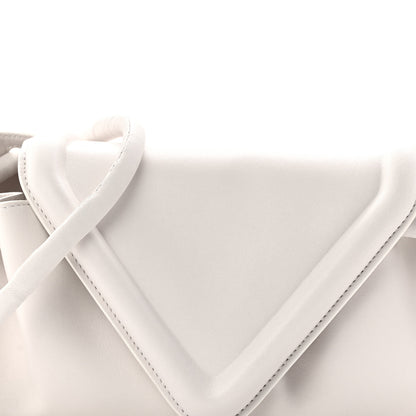 Bottega Veneta Lambskin Small Beak Triangle Flap Shoulder Bag Chalk 7 of 9