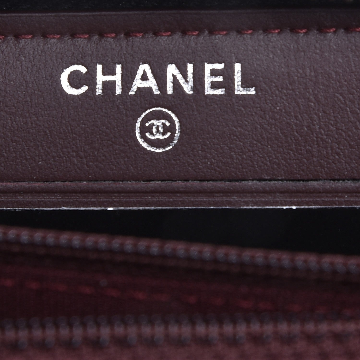 Chanel Caviar Chevron Quilted Small Zip Around Wallet Black 6 of 9