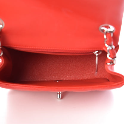 Chanel Lambskin Quilted Mini Square Flap Light Red 5 of 12