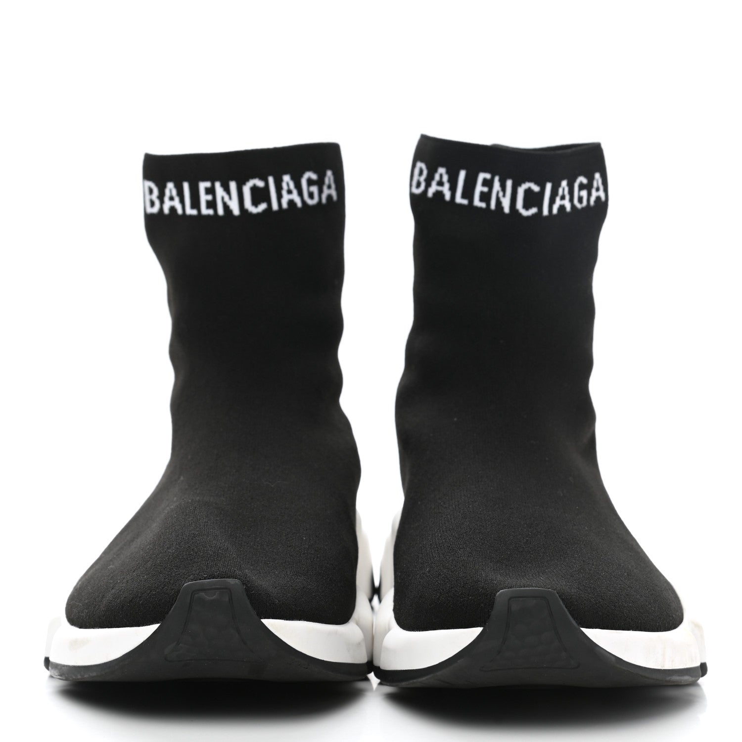 Balenciaga Neoprene Knit Mens Hi Speed Sneakers 42 Black White 2 of 10