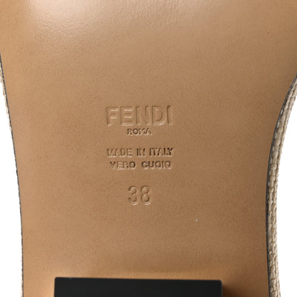 Fendi Raffia Intreccio Baguette 60mm Slide Sandals 38 Paglia 6 of 8